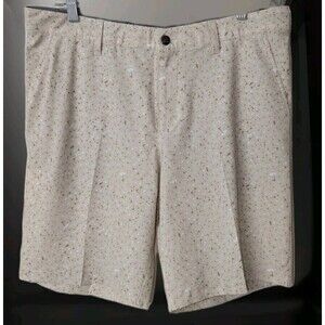Adidas Ultimate 365 Golf Flag All Over Print Shorts Tan Size 34 Men's Athletic